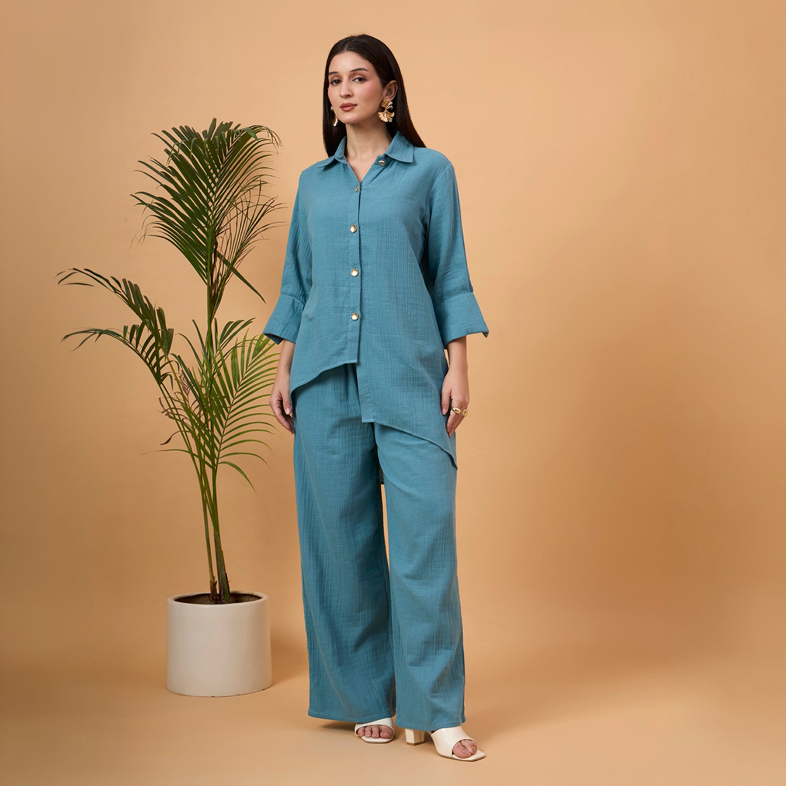 Collared Kurta Shirt coord set