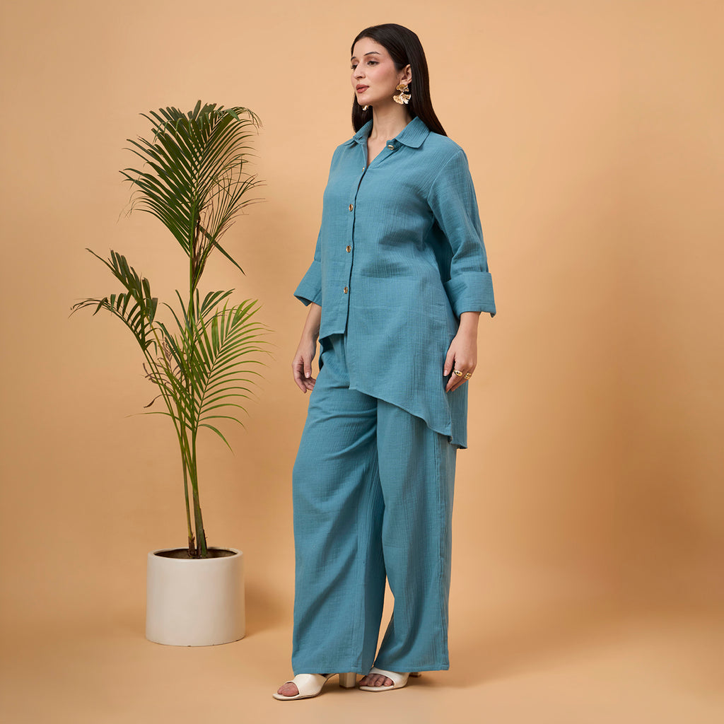 Collared Kurta Shirt coord set