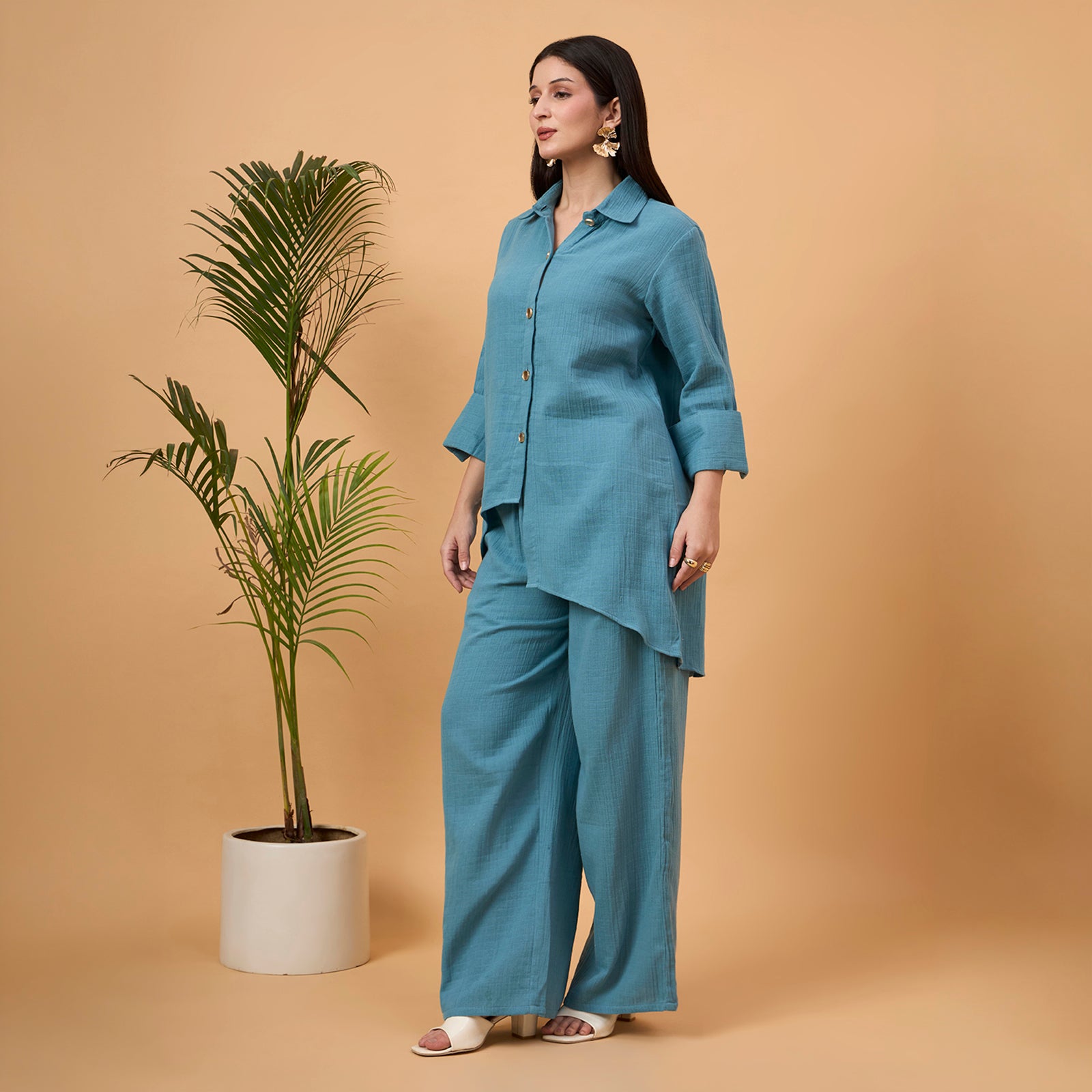 Collared Kurta Shirt coord set