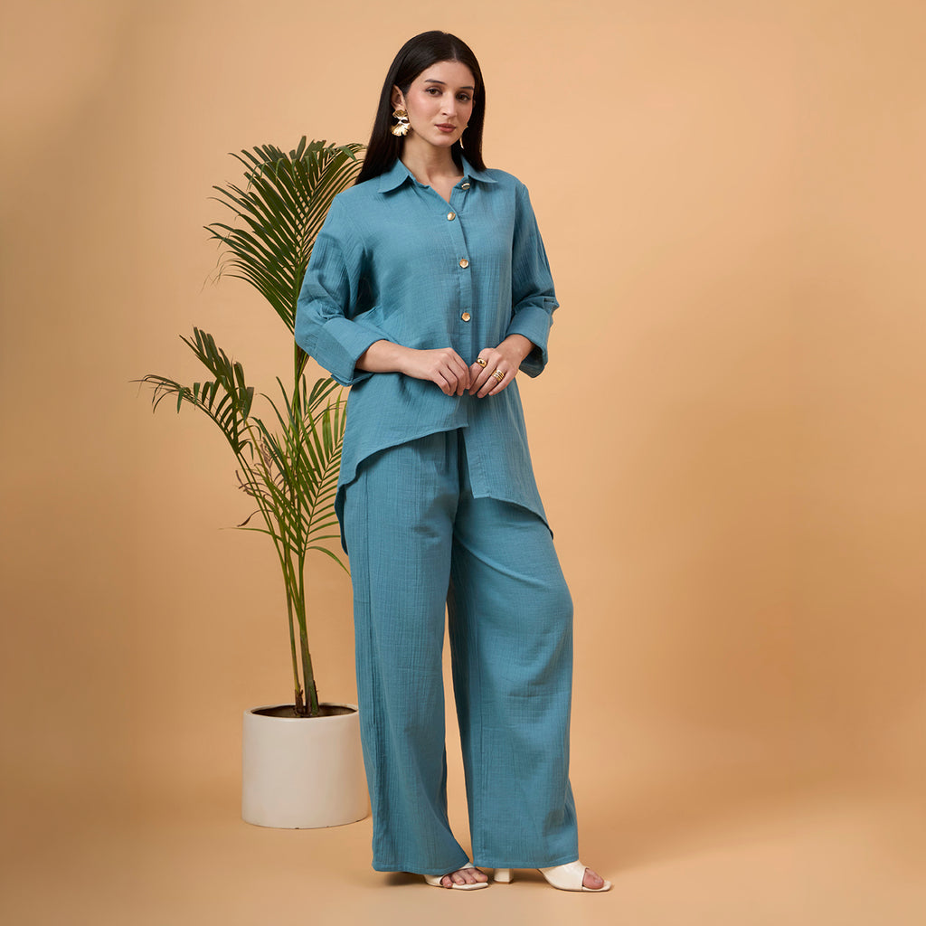 Collared Kurta Shirt coord set