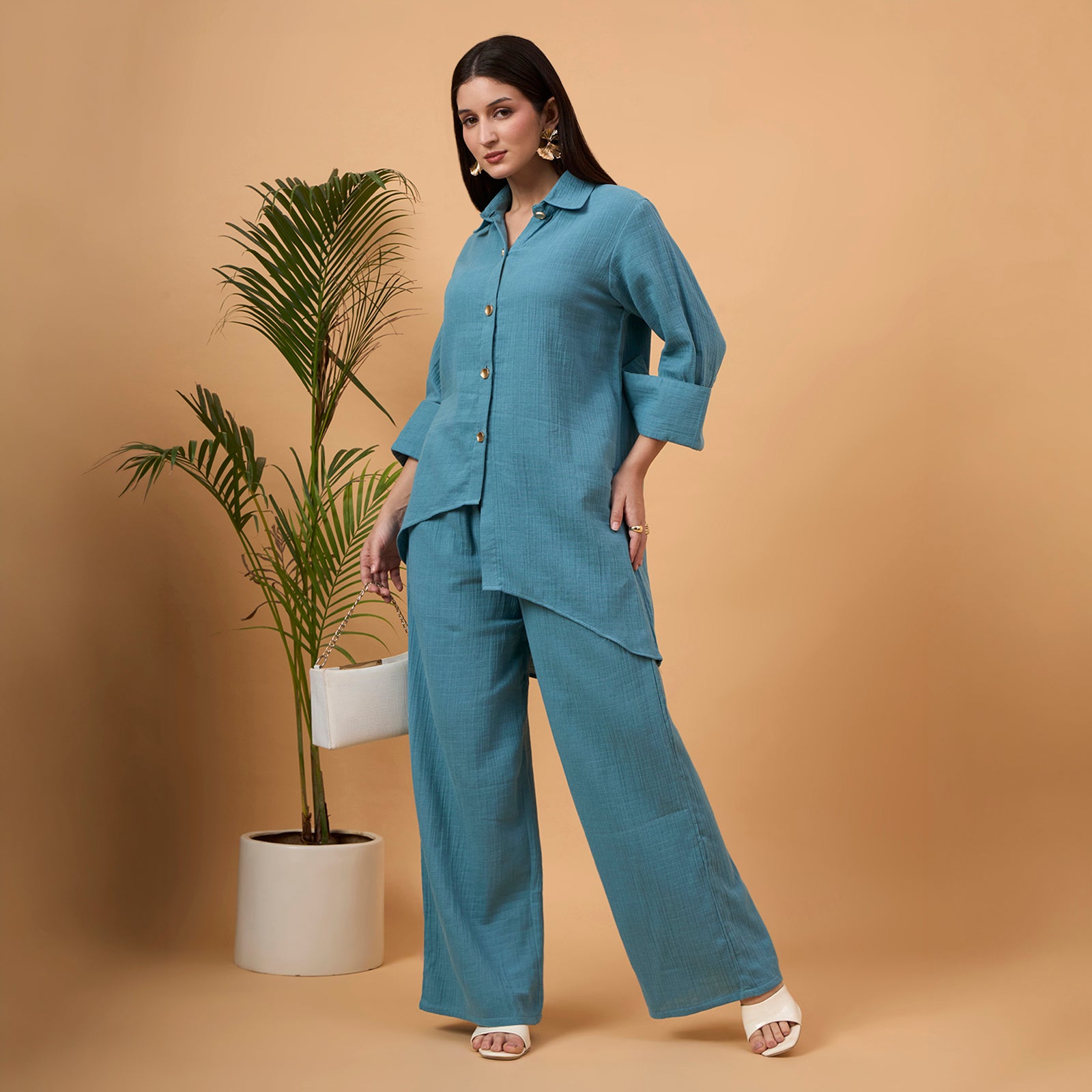 Collared Kurta Shirt coord set