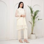 Creamy white cutwork KP set with bag