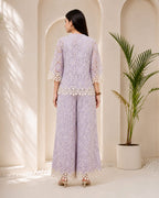 Lavender floral lace coord set