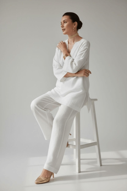 White Linen coord set