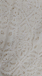 Blue cutwork dress