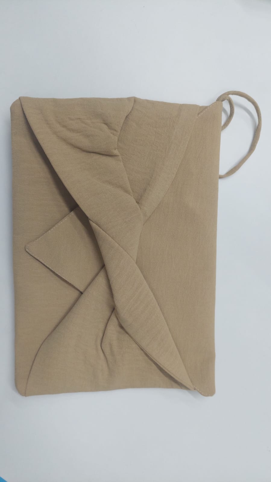 Beige tie strap maxi dress with bag