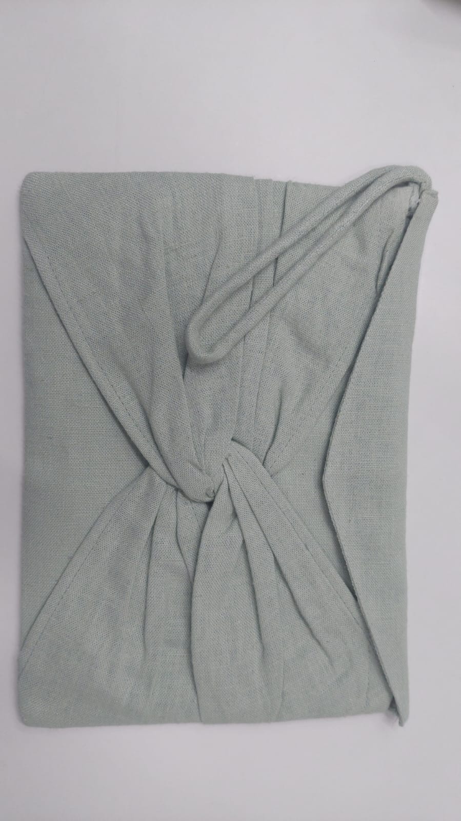 Sage green one shoulder maxi dress with bag