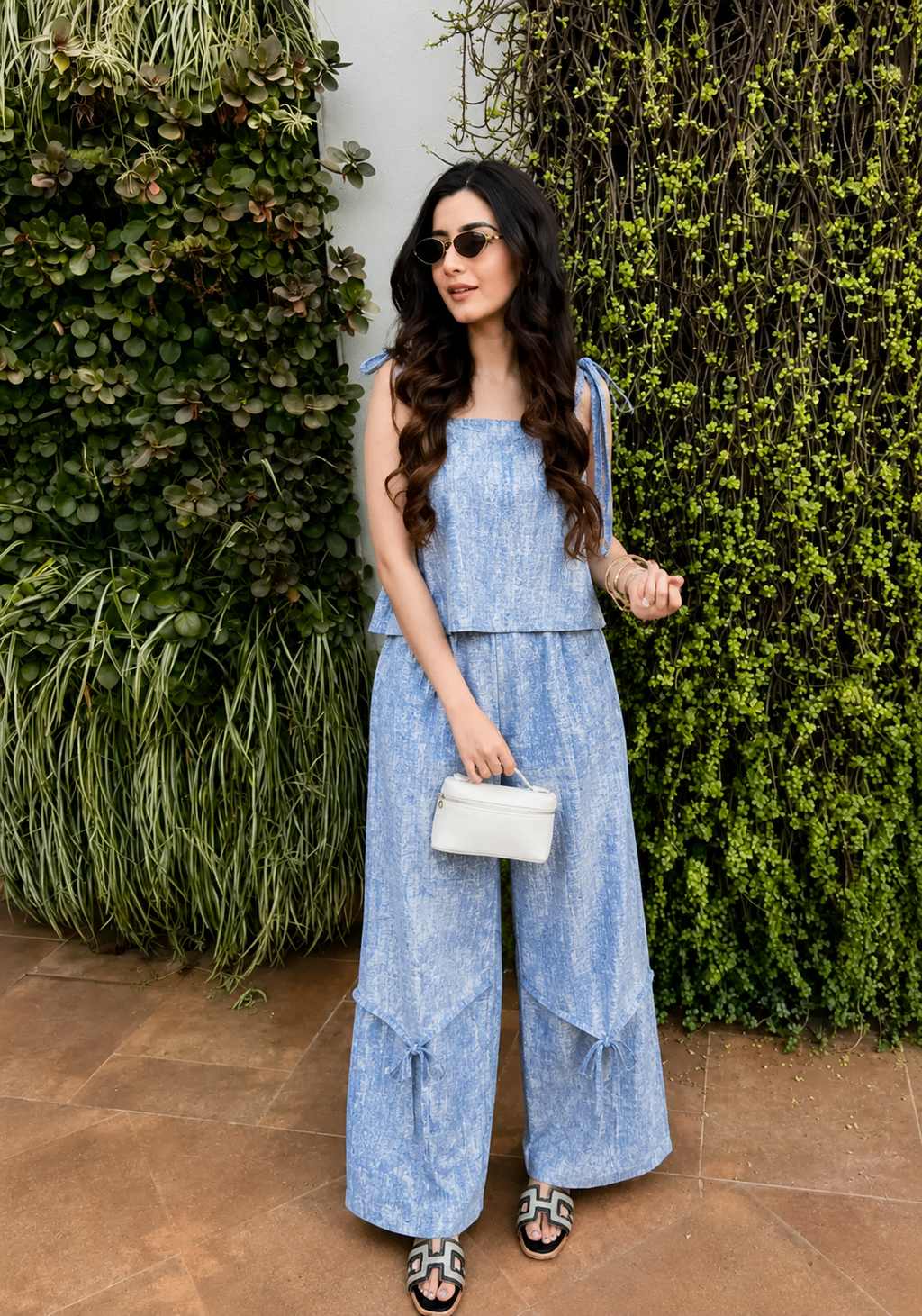 Swarovski stones denim coord set