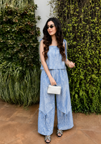 Swarovski stones denim coord set