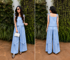 Swarovski stones denim coord set